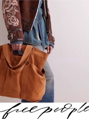 Free People Caravan Tote bag in Saddle ❤️ NWOT